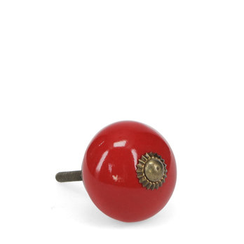 ceramic drawer knob - red