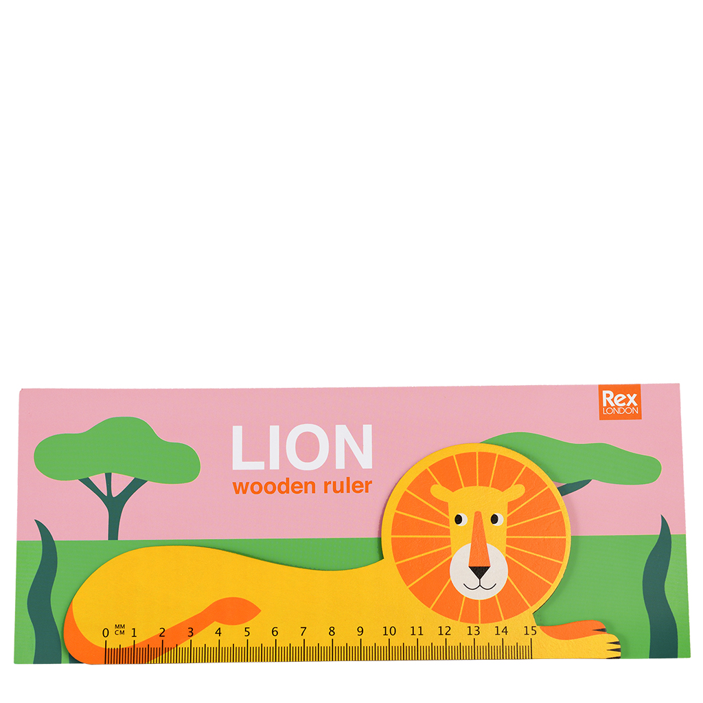 wooden ruler - lion