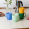 tasse à café empilable en verre 280ml - bleu laiteux