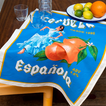 cotton tea towel - cerveza española