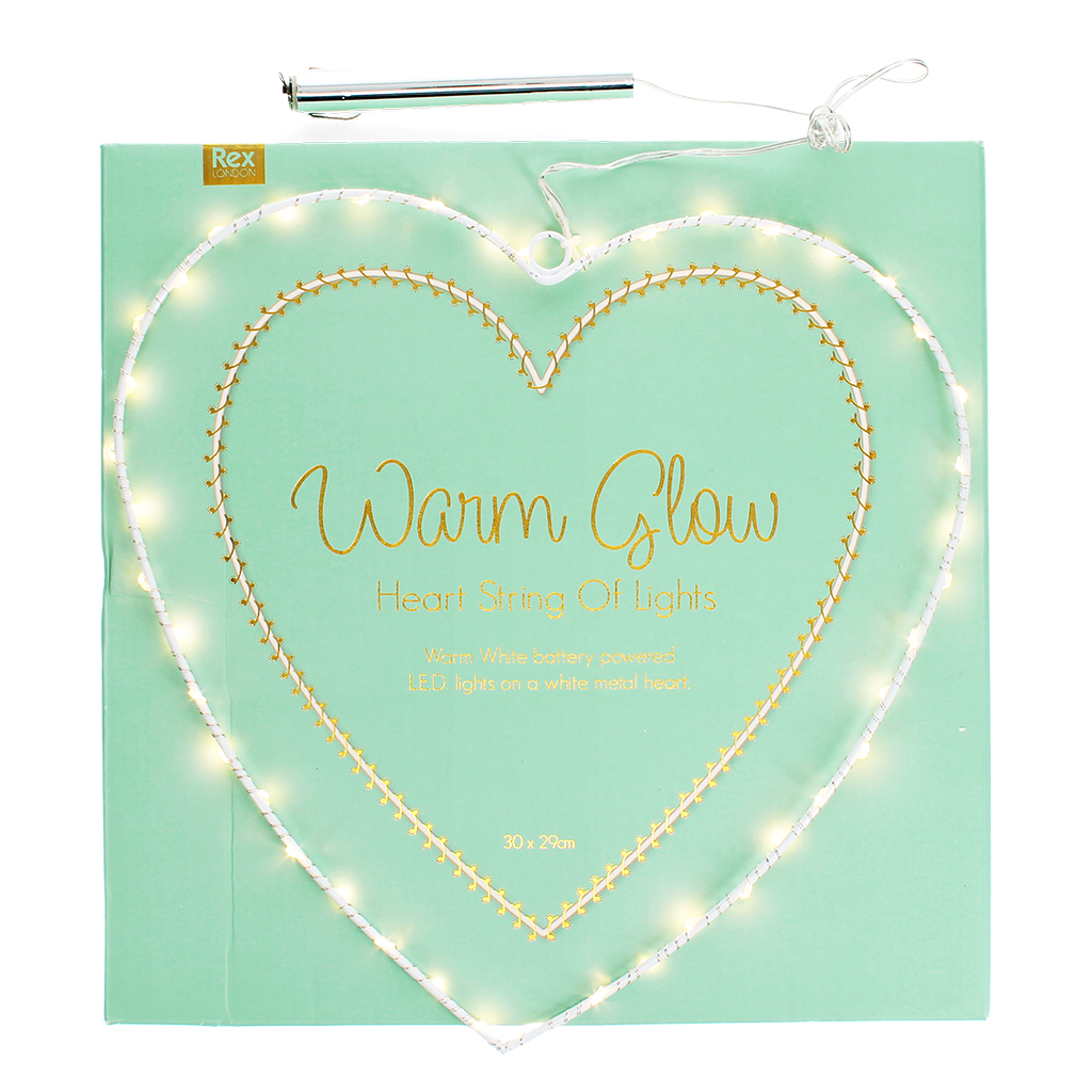 metallherz mit led lichtern - 30cm