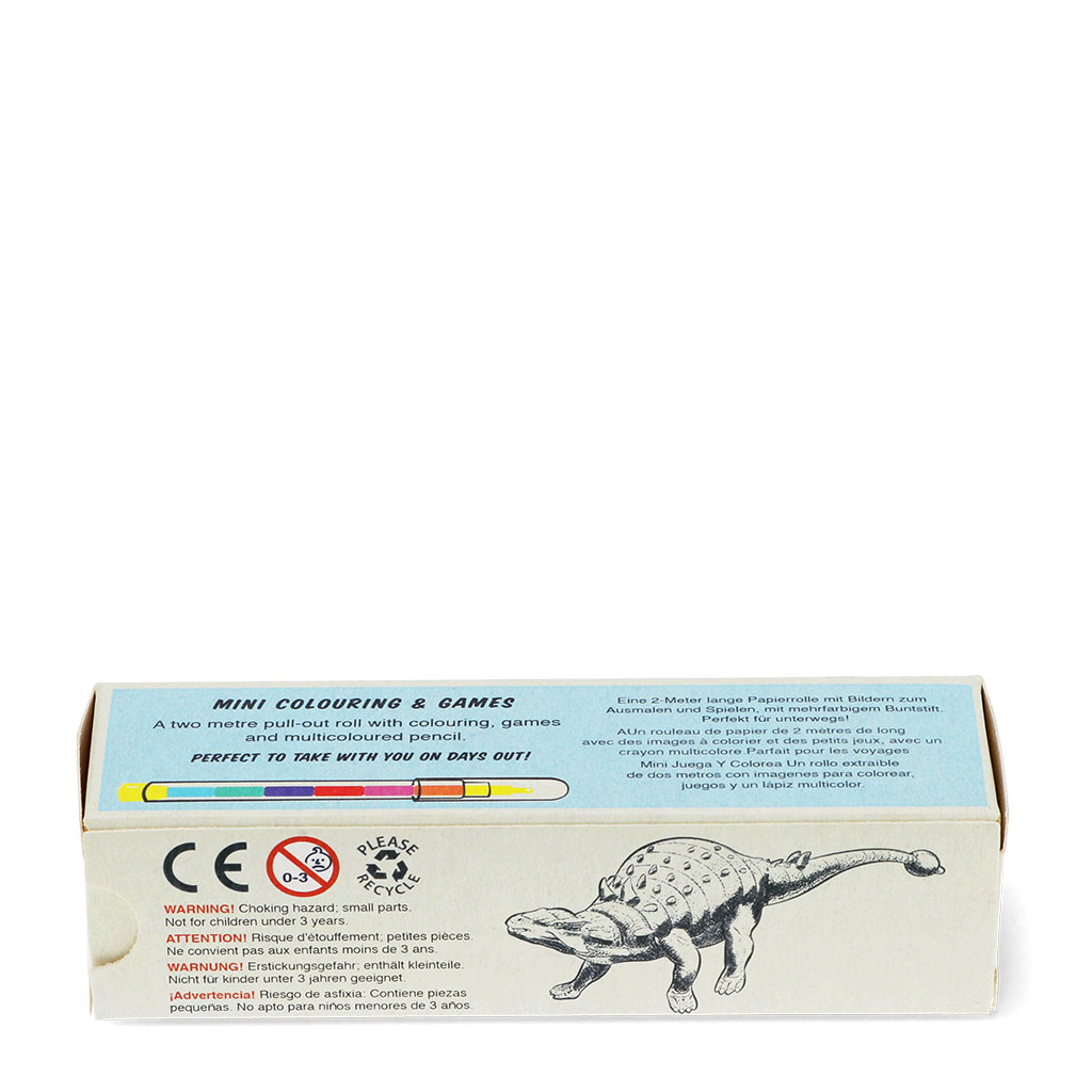 mini colouring and games - prehistoric land