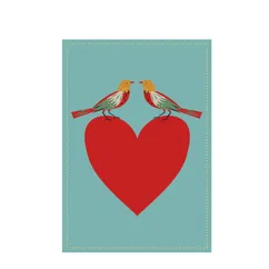 greetings card - birds and heart greetings card - birds and heart