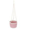 hanging jute basket - pink