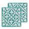 ceramic coasters (set of 2) - turquoise
