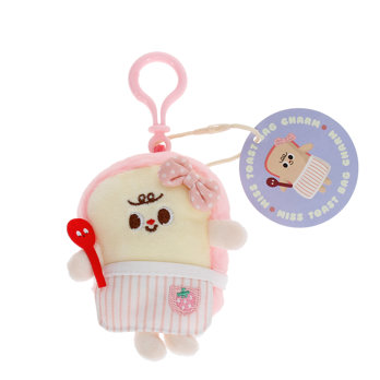 plush bag character charm - miss toast