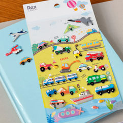 3d puffy stickers - vehicles