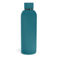 rubber coated steel bottle 500ml - petrol blue