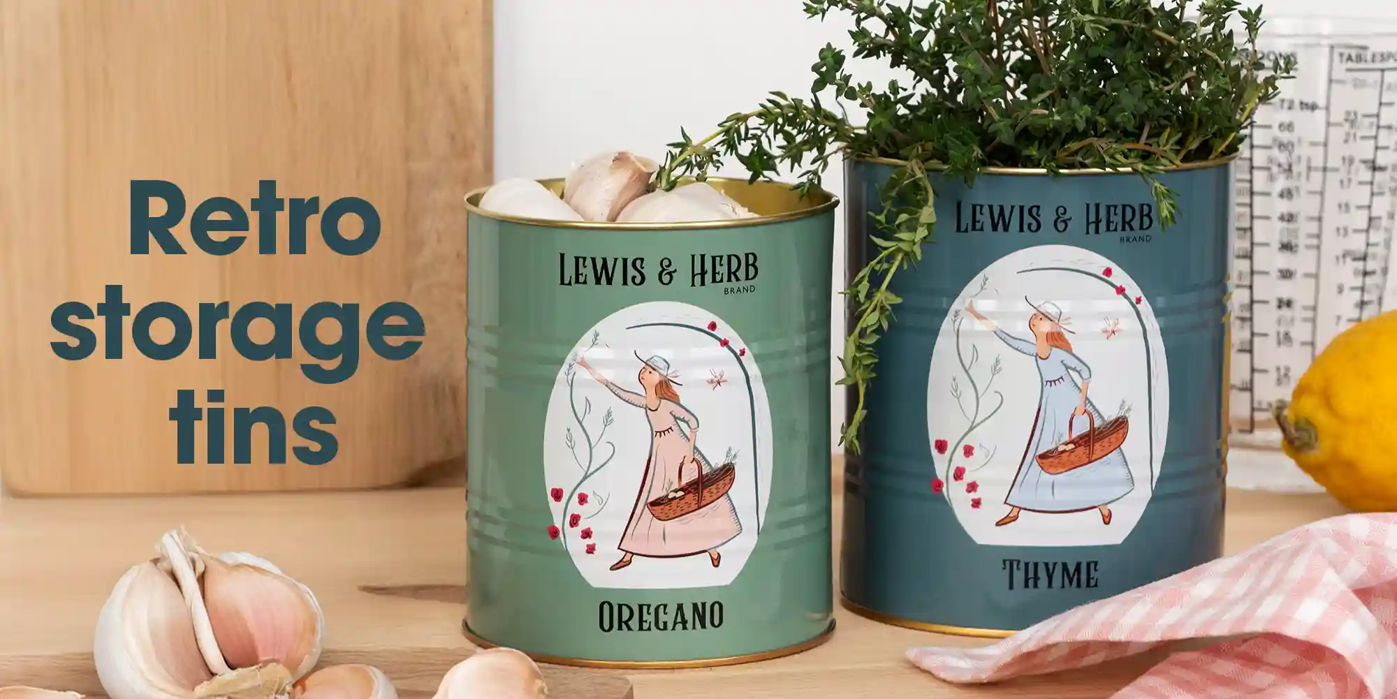 Retro storage tins