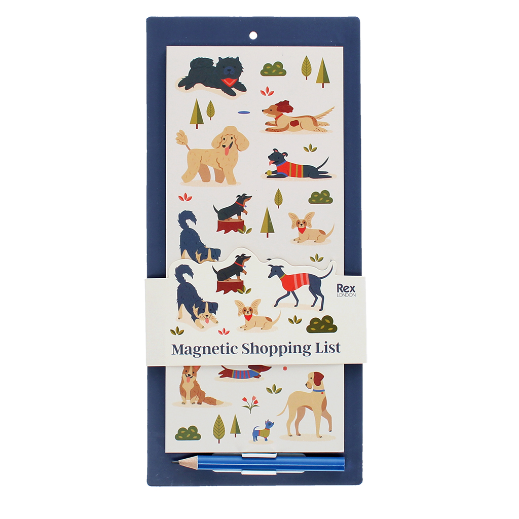 magnetic shopping list - dog park