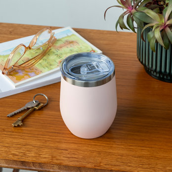 gummierter reisebecher 350ml - pink