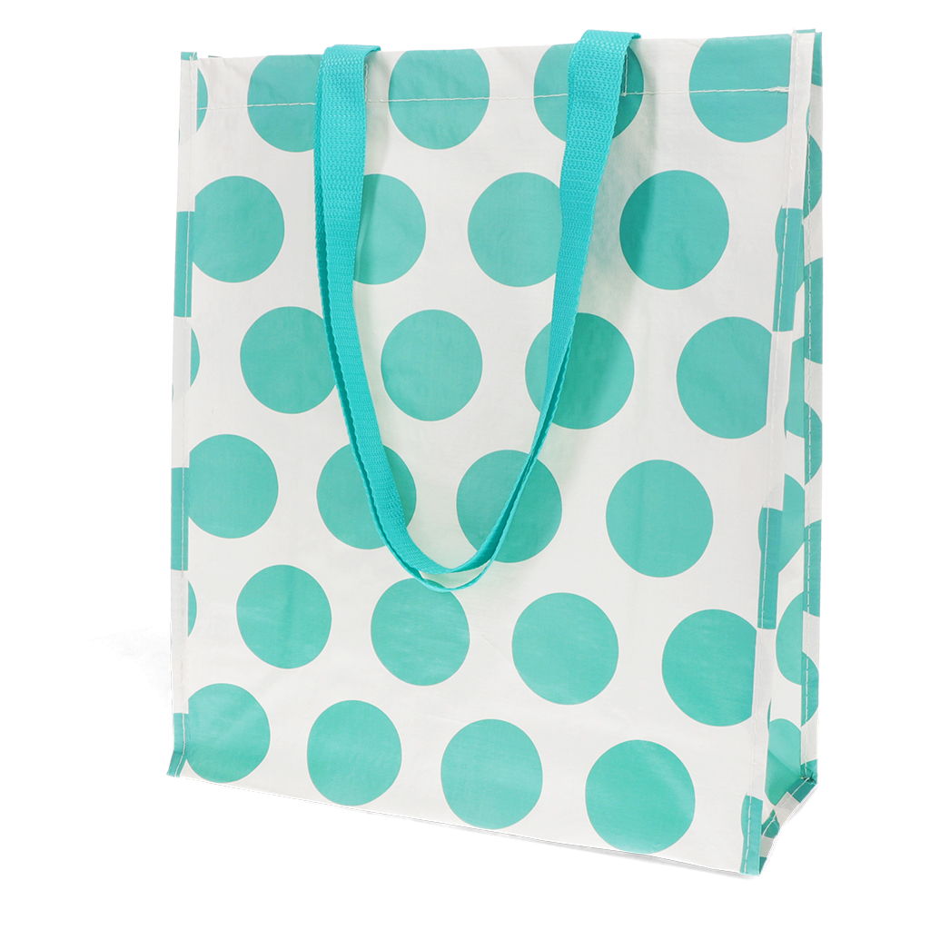 shopping bag - turquoise on white spotlight