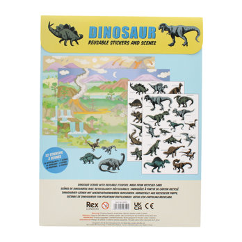 prehistoric land reusable stickers and scenes