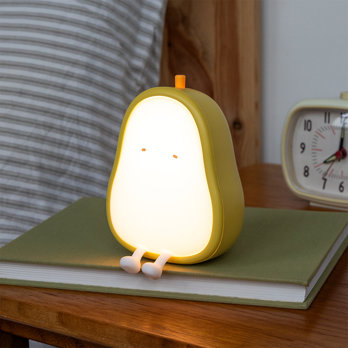 usb rechargeable dimmable night light - kawaii pear