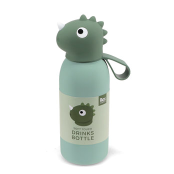 children's animal head drinks bottle 350ml - dinosaur