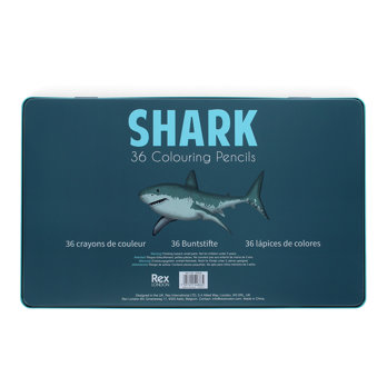 boîte de 36 crayons de couleur - requins