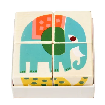 wooden puzzle cubes - wild wonders wooden puzzle cubes - wild wonders