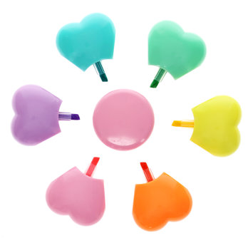 ensemble de surligneurs en forme de fleur - flower power