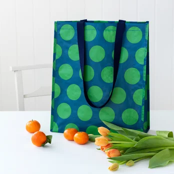 sac à provisions spotlight vert sur bleu sac à provisions spotlight vert sur bleu