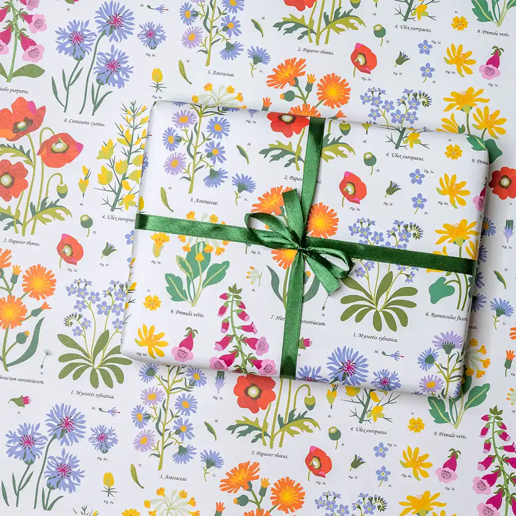 wrapping paper sheets - wild flowers