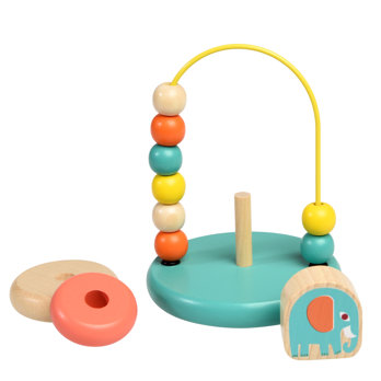 mini bead loop and stacker toy - wild wonders