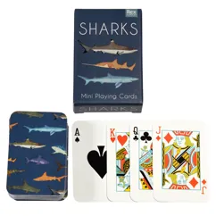 mini playing cards - sharks