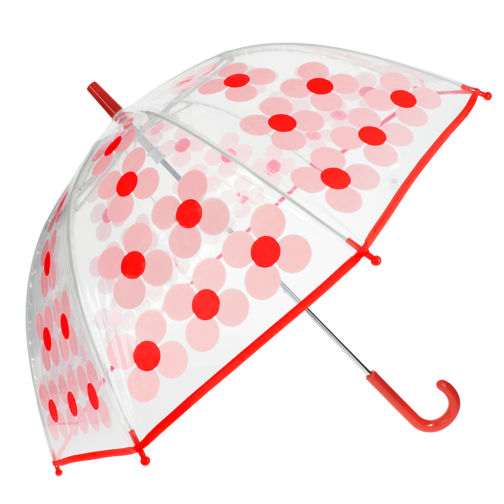 transparent umbrella - pink daisy
