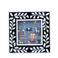 cadre photo carré en résine (9 x 9 cm) - bleu marine