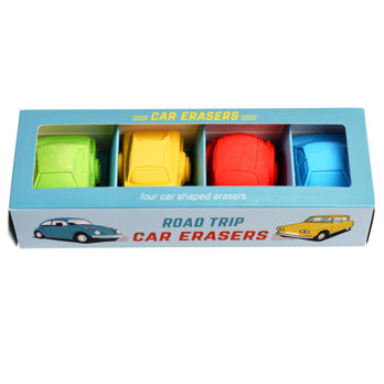 car erasers (set of 4) - road trip