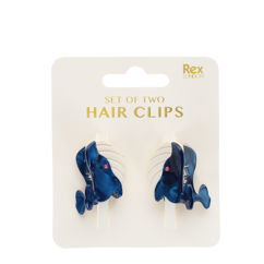 mini hair claw clips (set of 2) - whales