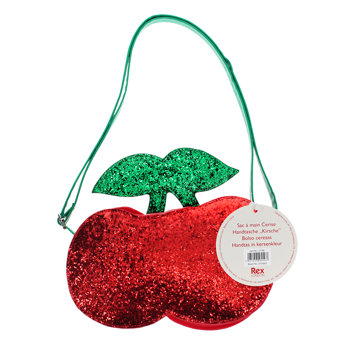 glitzer-handtasche - cherry