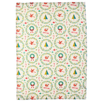 cotton tea towel - classic christmas