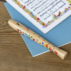 children's wooden recorder - fairies in the garden children's wooden recorder - fairies in the garden