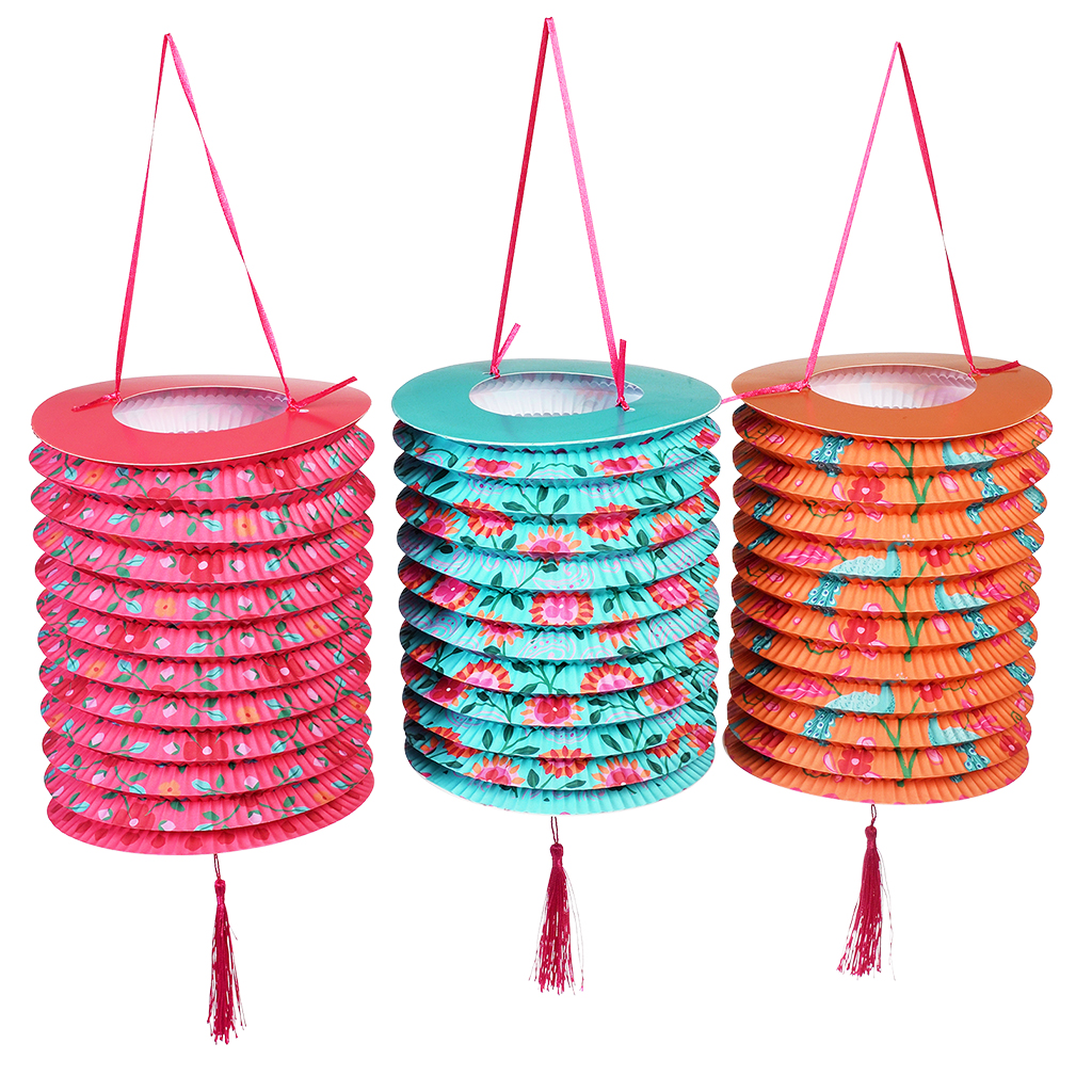 set of 3 decorative paper lanterns
