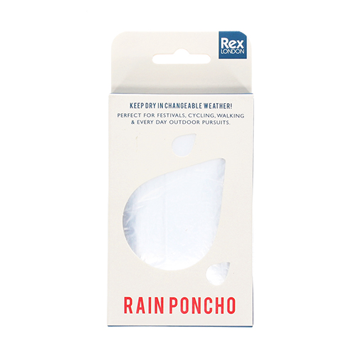 emergency rain poncho - blue box