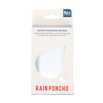 emergency rain poncho - blue box