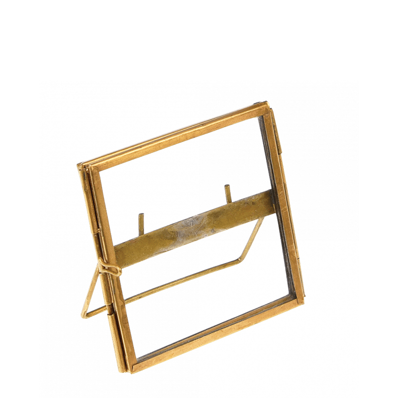 standing brass frame 8x8cm