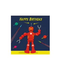 birthday card - sci-fi robot birthday card - sci-fi robot