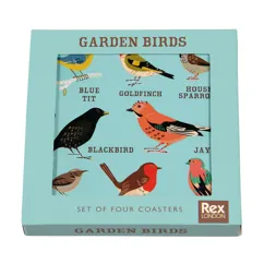 coasters (set of 4) - garden birds