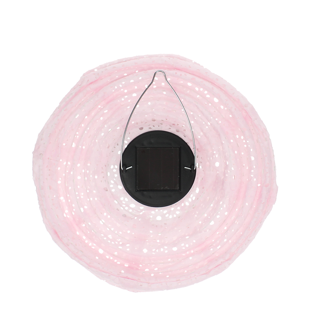 outdoor-solar-pendelleuchte - helles pink