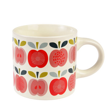 ceramic mug - vintage apple