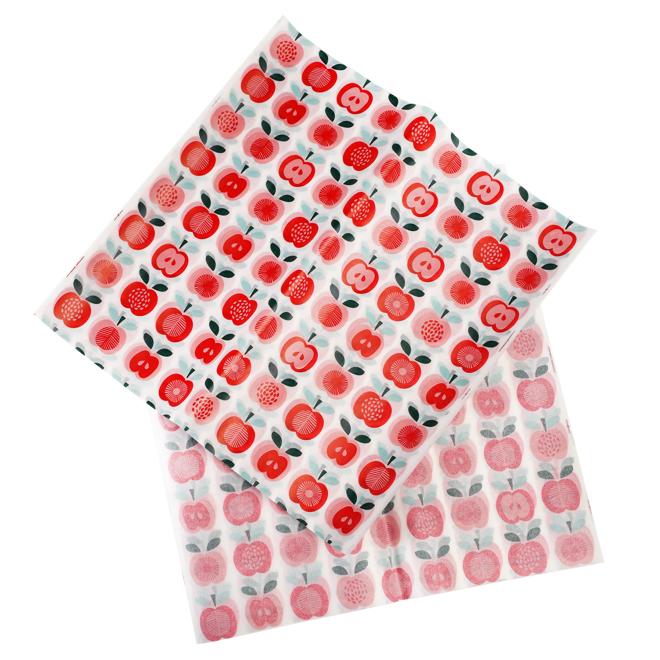 30 sheets greaseproof paper - vintage apple