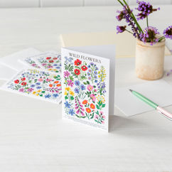 cartes de voeux wild flowers (lot de 10)