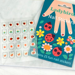 children's nail stickers - ladybird
