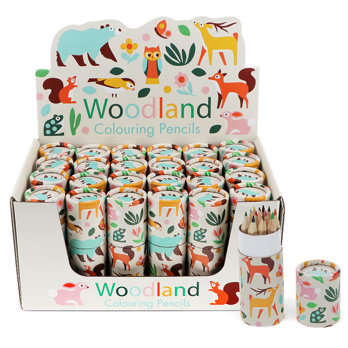 tube of colouring pencils - woodland