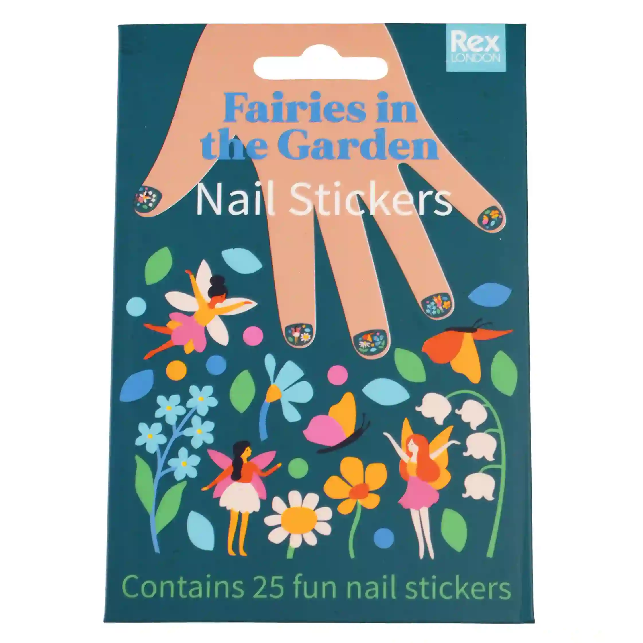 children's nail stickers - fairies in the garden