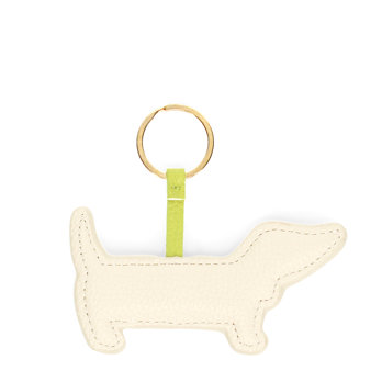 faux leather keyring - sausage dog