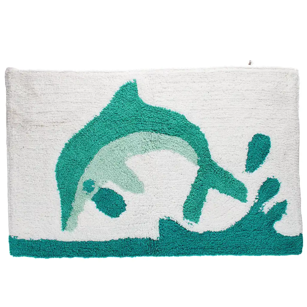 alfombra de baño de algodón de nudo - delfín