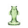 glass candlestick (12cm) - green fish