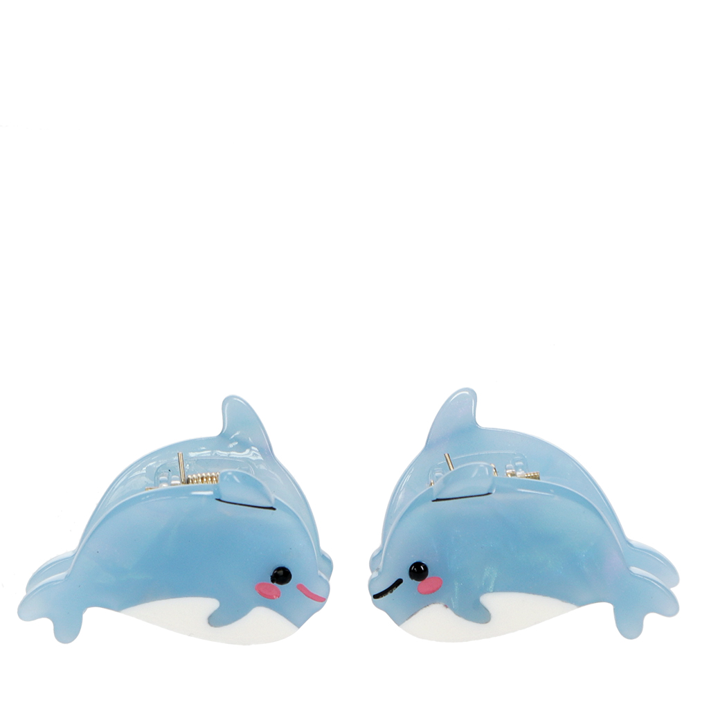 mini-haar-klammern (2-er set) - delfine